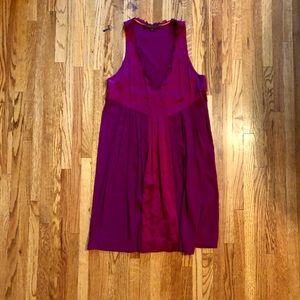 Magenta silk dress